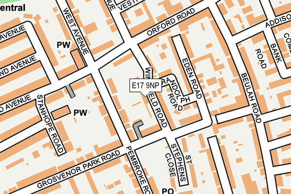 E17 9NP map - OS OpenMap – Local (Ordnance Survey)