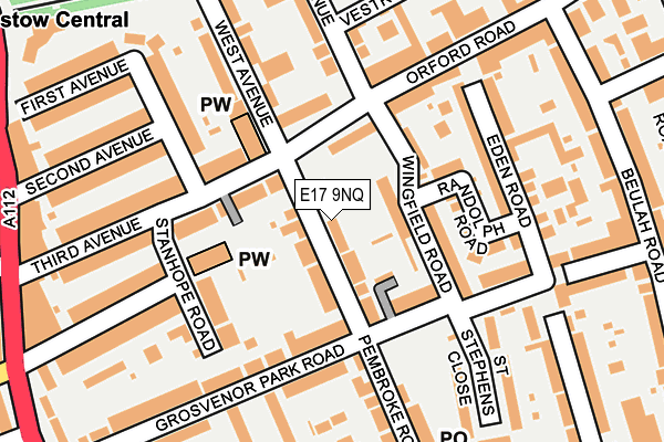 E17 9NQ map - OS OpenMap – Local (Ordnance Survey)