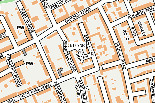 E17 9NR map - OS OpenMap – Local (Ordnance Survey)