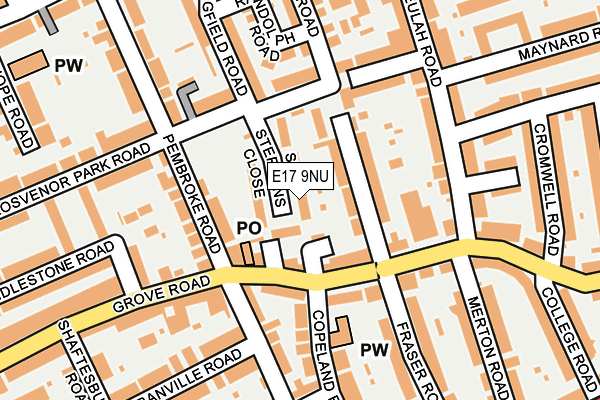 E17 9NU map - OS OpenMap – Local (Ordnance Survey)