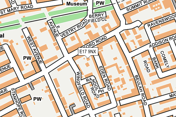 E17 9NX map - OS OpenMap – Local (Ordnance Survey)