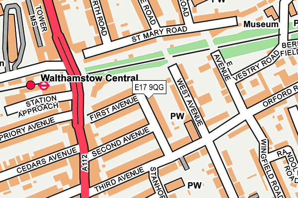 E17 9QG map - OS OpenMap – Local (Ordnance Survey)