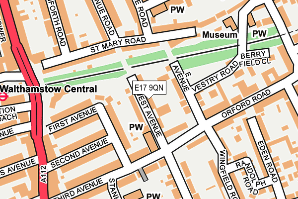 E17 9QN map - OS OpenMap – Local (Ordnance Survey)