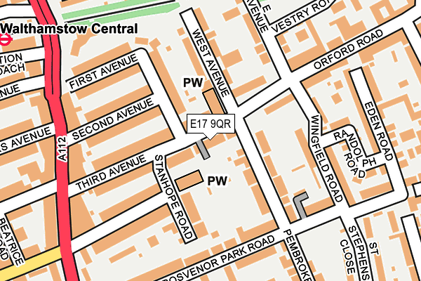 E17 9QR map - OS OpenMap – Local (Ordnance Survey)