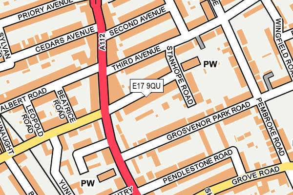 E17 9QU map - OS OpenMap – Local (Ordnance Survey)