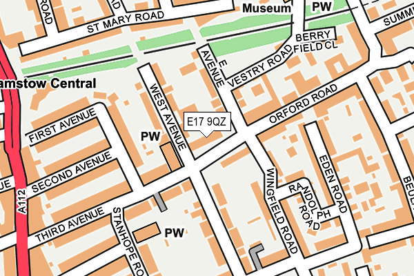 E17 9QZ map - OS OpenMap – Local (Ordnance Survey)