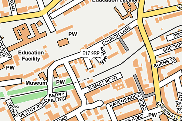 E17 9RP map - OS OpenMap – Local (Ordnance Survey)