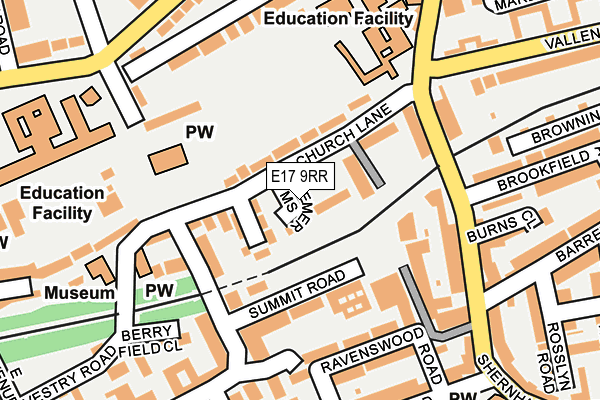 E17 9RR map - OS OpenMap – Local (Ordnance Survey)