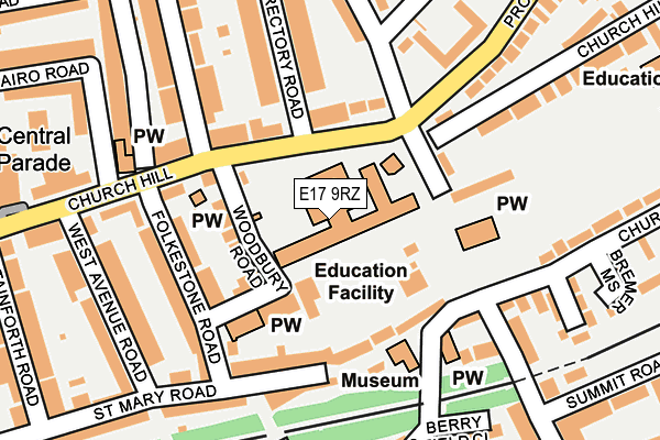 E17 9RZ map - OS OpenMap – Local (Ordnance Survey)