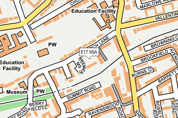 E17 9SA map - OS OpenMap – Local (Ordnance Survey)