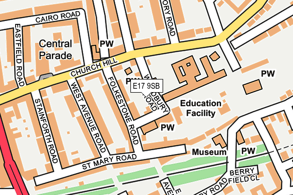 E17 9SB map - OS OpenMap – Local (Ordnance Survey)