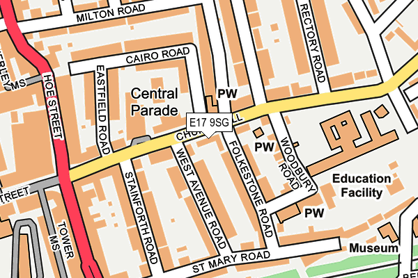 E17 9SG map - OS OpenMap – Local (Ordnance Survey)