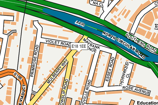 E18 1EE map - OS OpenMap – Local (Ordnance Survey)