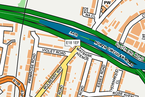 E18 1EF map - OS OpenMap – Local (Ordnance Survey)