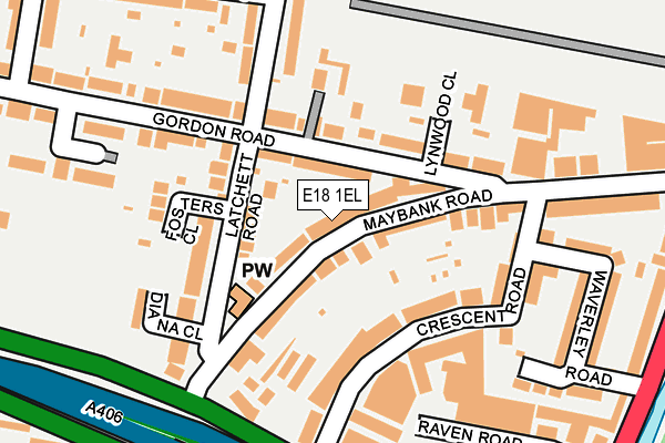 E18 1EL map - OS OpenMap – Local (Ordnance Survey)