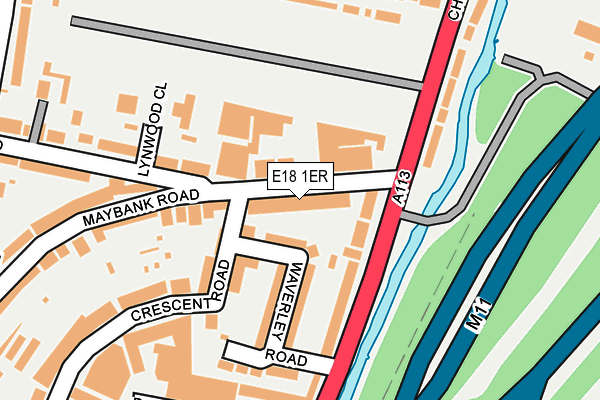 E18 1ER map - OS OpenMap – Local (Ordnance Survey)