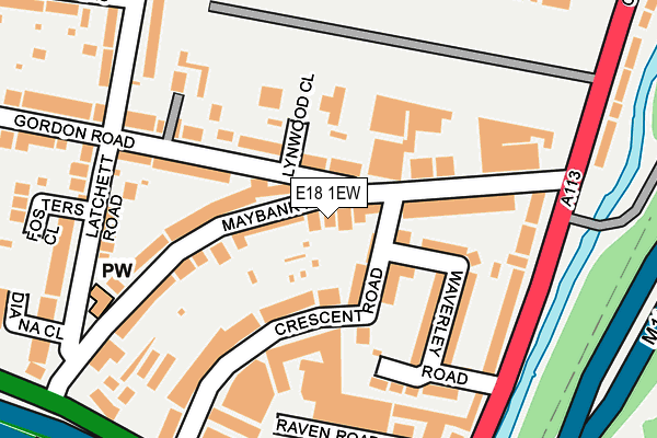 E18 1EW map - OS OpenMap – Local (Ordnance Survey)