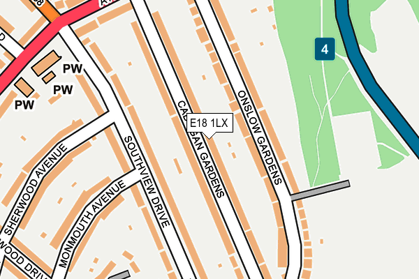 E18 1LX map - OS OpenMap – Local (Ordnance Survey)