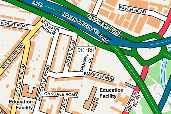 E18 1RH map - OS OpenMap – Local (Ordnance Survey)