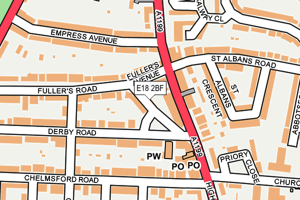 E18 2BF map - OS OpenMap – Local (Ordnance Survey)