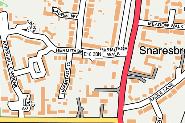 E18 2BN map - OS OpenMap – Local (Ordnance Survey)