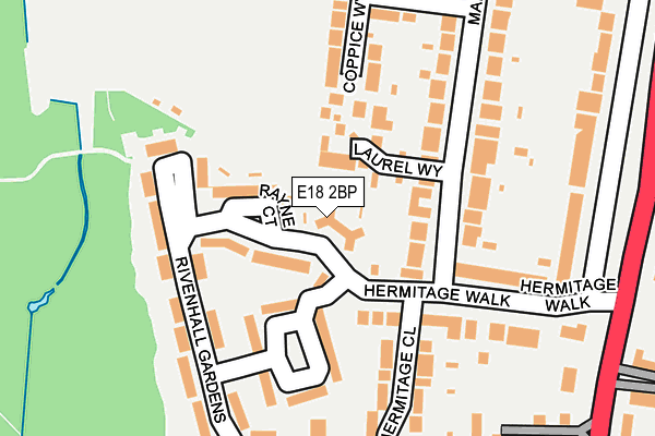 E18 2BP map - OS OpenMap – Local (Ordnance Survey)