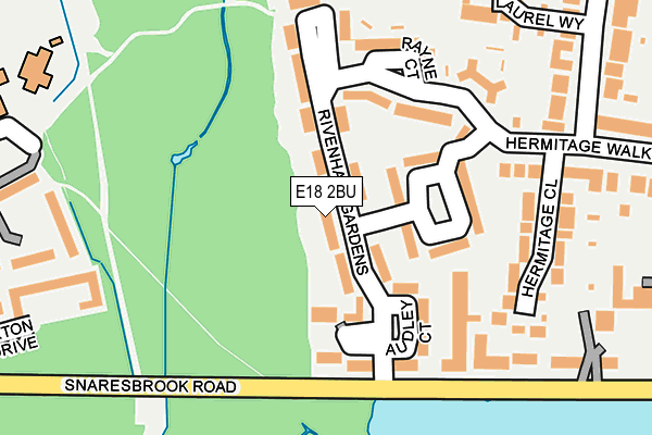 E18 2BU map - OS OpenMap – Local (Ordnance Survey)