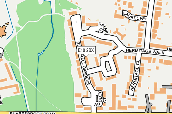 E18 2BX map - OS OpenMap – Local (Ordnance Survey)