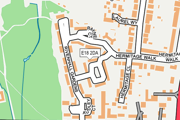 E18 2DA map - OS OpenMap – Local (Ordnance Survey)