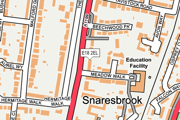 E18 2EL map - OS OpenMap – Local (Ordnance Survey)