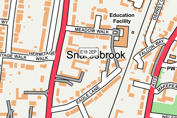 E18 2EP map - OS OpenMap – Local (Ordnance Survey)