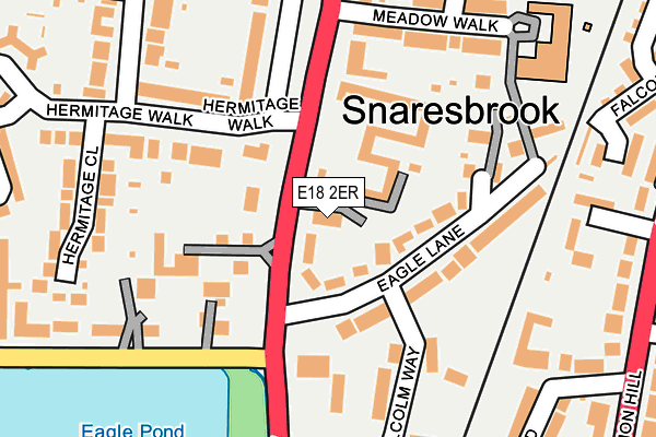 E18 2ER map - OS OpenMap – Local (Ordnance Survey)