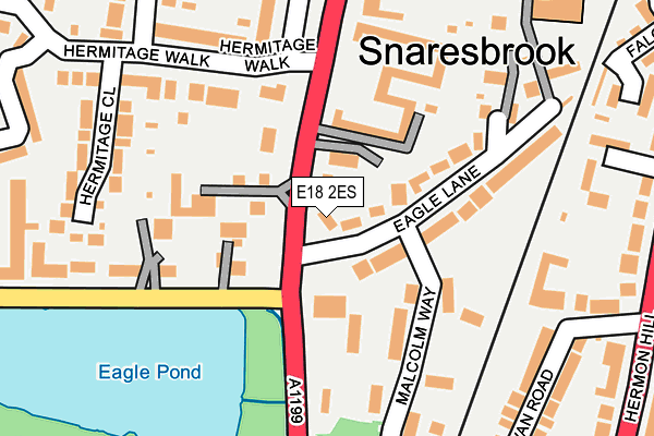 E18 2ES map - OS OpenMap – Local (Ordnance Survey)