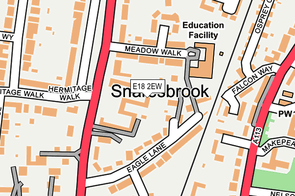 E18 2EW map - OS OpenMap – Local (Ordnance Survey)