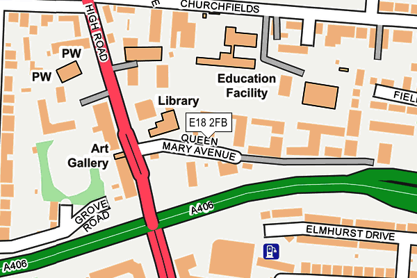 E18 2FB map - OS OpenMap – Local (Ordnance Survey)