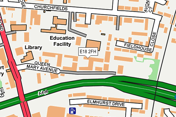E18 2FH map - OS OpenMap – Local (Ordnance Survey)