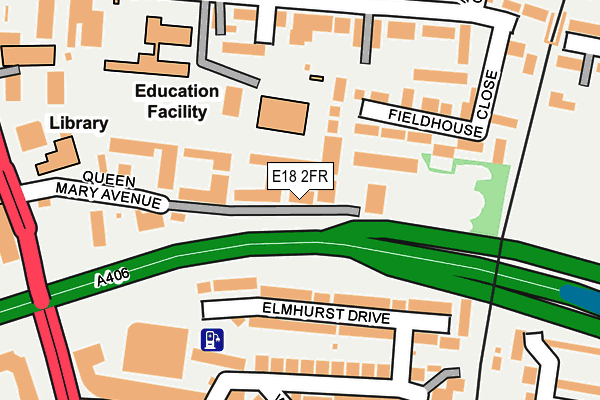 E18 2FR map - OS OpenMap – Local (Ordnance Survey)