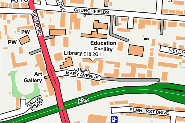 E18 2GH map - OS OpenMap – Local (Ordnance Survey)