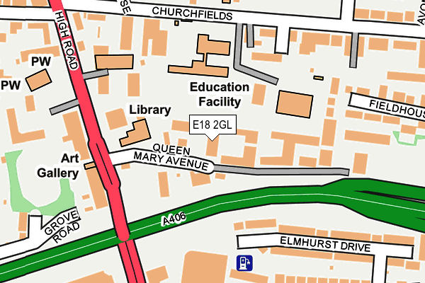 E18 2GL map - OS OpenMap – Local (Ordnance Survey)