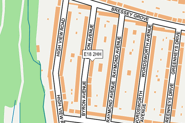 E18 2HH map - OS OpenMap – Local (Ordnance Survey)