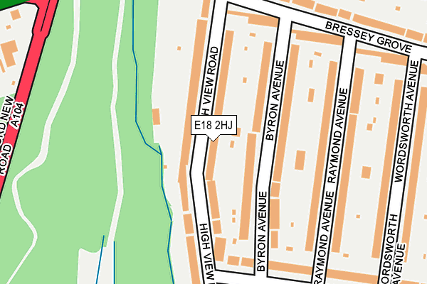 E18 2HJ map - OS OpenMap – Local (Ordnance Survey)