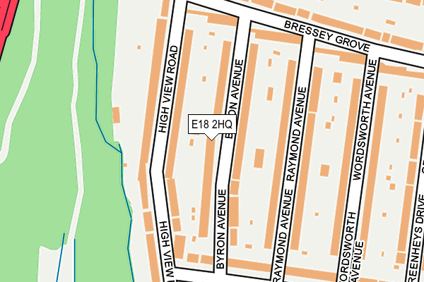 E18 2HQ map - OS OpenMap – Local (Ordnance Survey)
