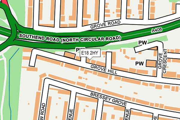 E18 2HY map - OS OpenMap – Local (Ordnance Survey)