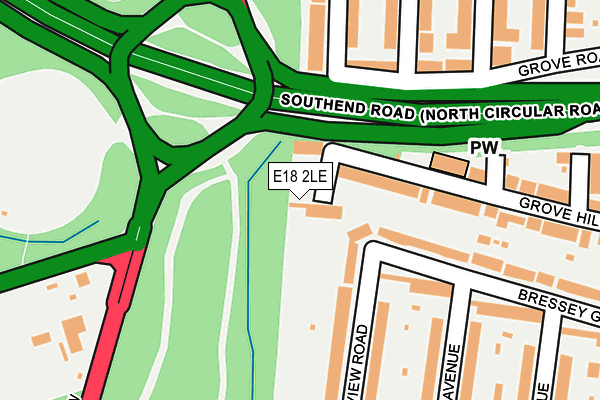 E18 2LE map - OS OpenMap – Local (Ordnance Survey)