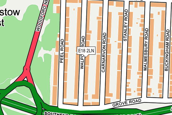 E18 2LN map - OS OpenMap – Local (Ordnance Survey)