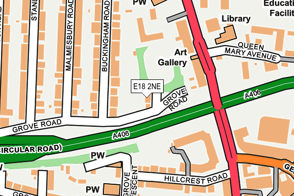 E18 2NE map - OS OpenMap – Local (Ordnance Survey)