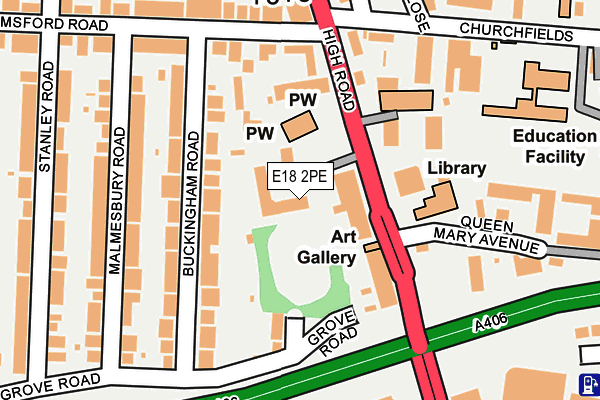 E18 2PE map - OS OpenMap – Local (Ordnance Survey)