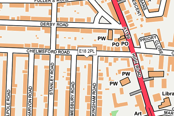 E18 2PL map - OS OpenMap – Local (Ordnance Survey)