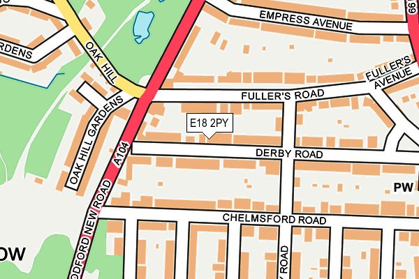 E18 2PY map - OS OpenMap – Local (Ordnance Survey)