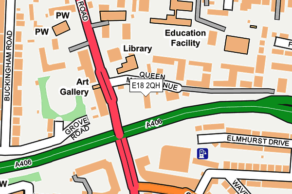 E18 2QH map - OS OpenMap – Local (Ordnance Survey)